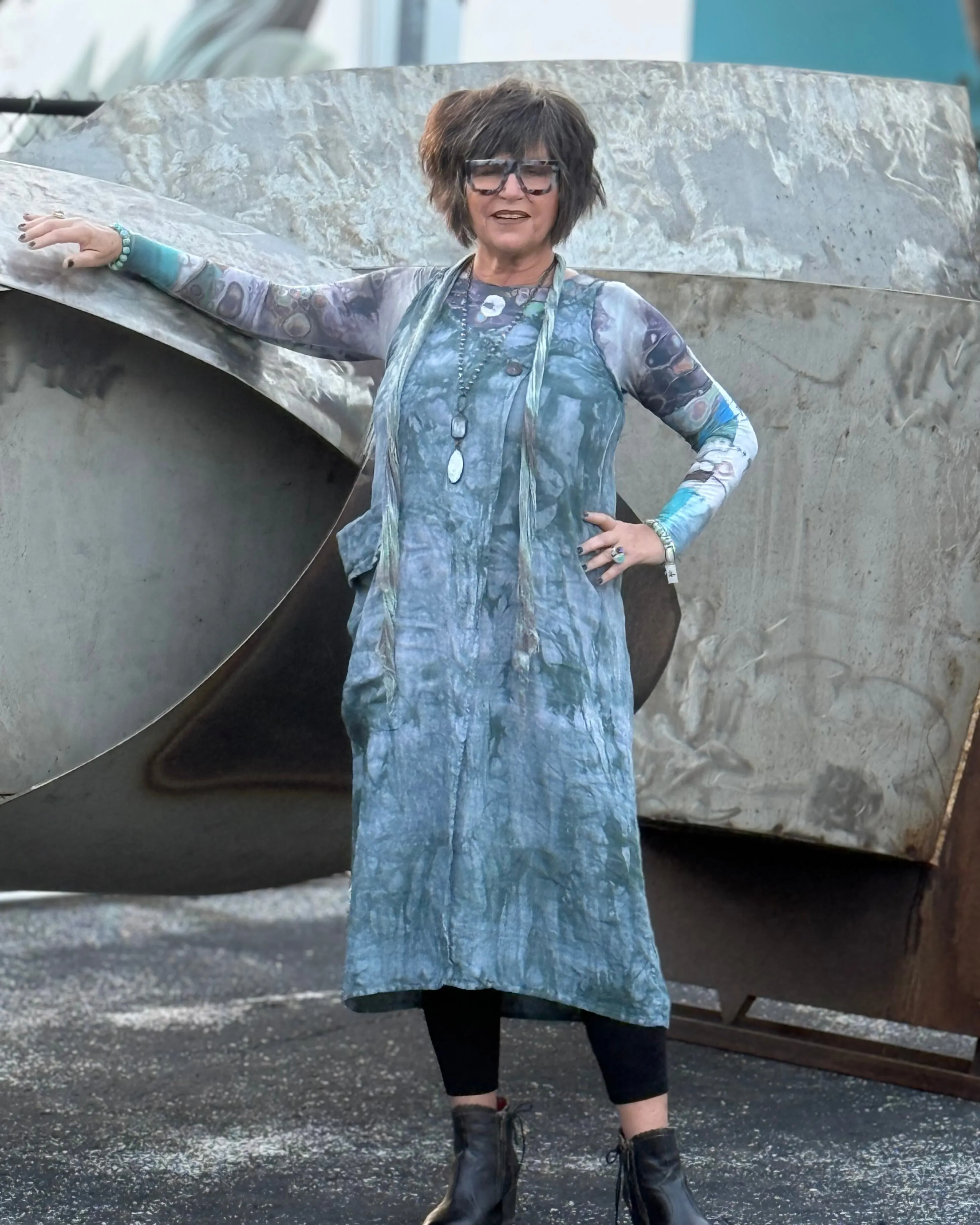 Indigo Dream Tie Dye Dress