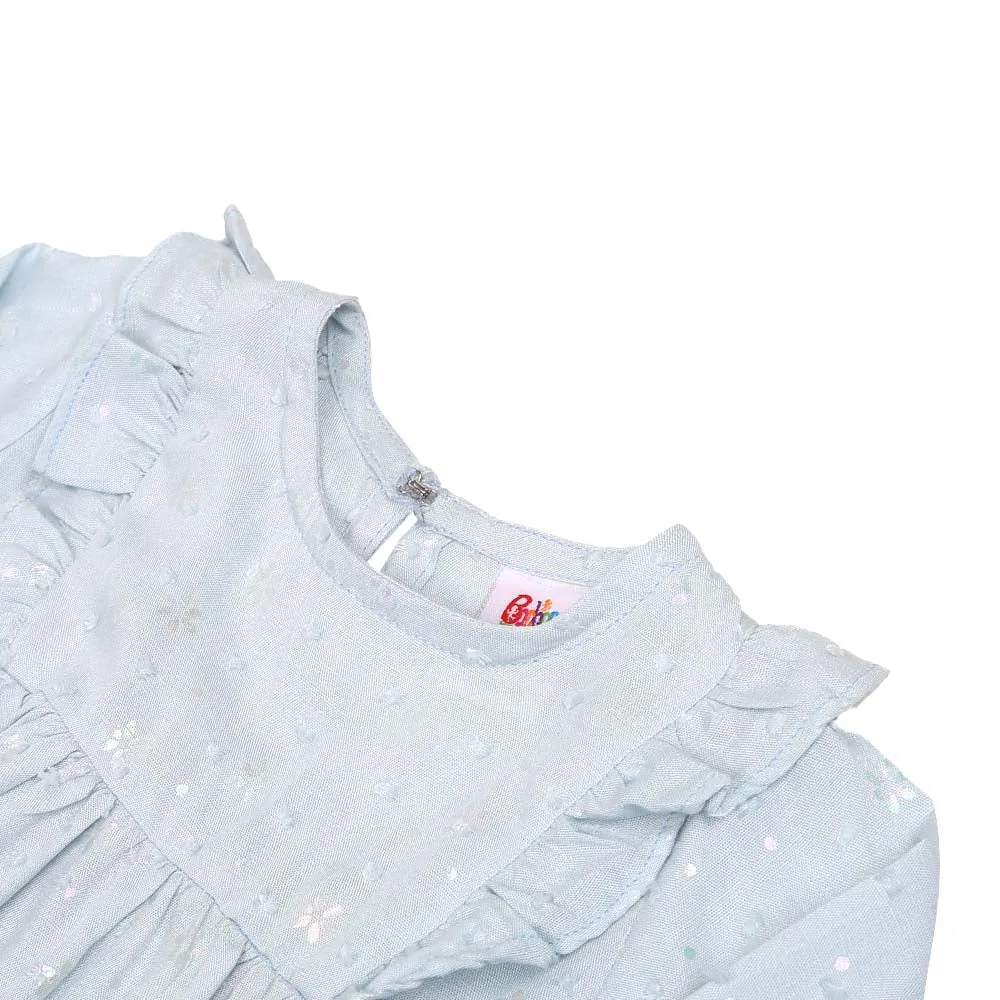 Infant Girls Casual Tops - LIGHT BLUE | Bachaa Party Baby Clothes Girls Tops & T-Shirts