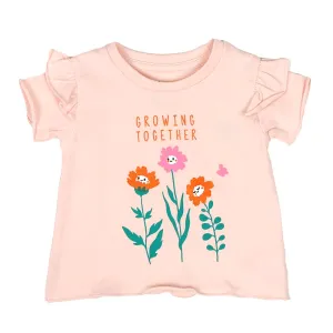 Infant Girls T-Shirt Growing Together - Pearl | Bachaa Party Baby Clothes Girls Tops & T-Shirts