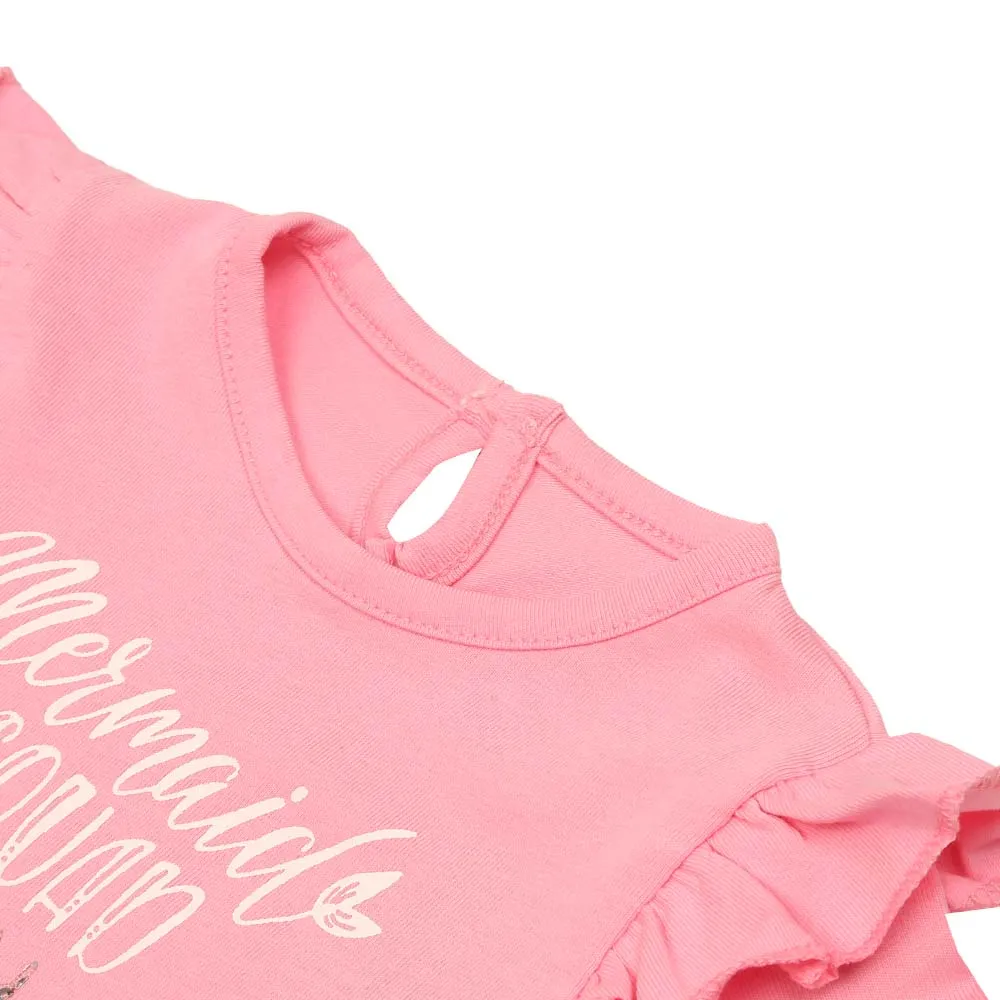 Infant Girls T-Shirt Mermaid - Pink Lemon | Bachaa Party Baby Clothes Girls Tops & T-Shirts