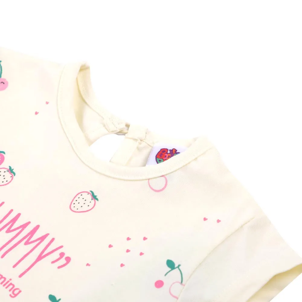 Infant Girls T-Shirt Yummy - Papyrus | Bachaa Party Baby Clothes Girls Tops & T-Shirts
