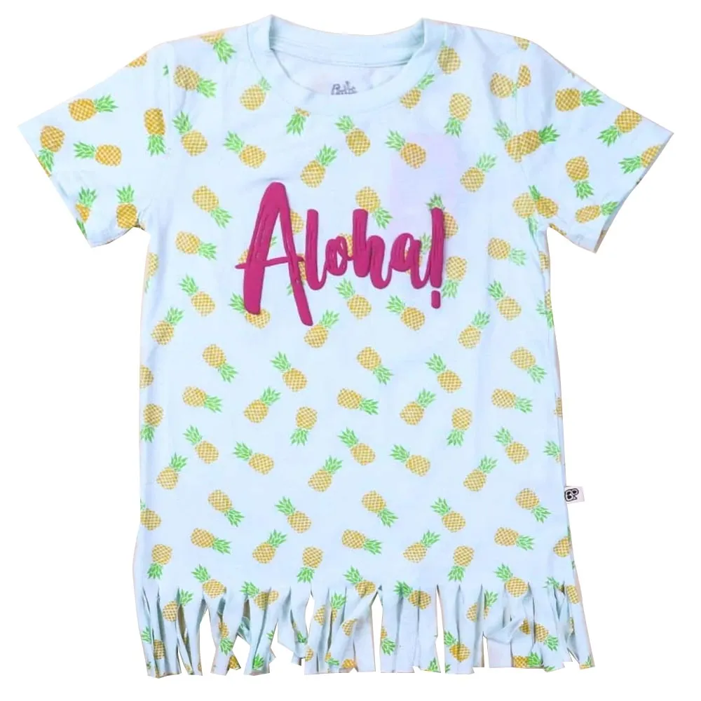 Infants Aloha T-Shirt For Girls - Mint | Bachaa Party Baby Clothes Girls Tops & T-Shirts