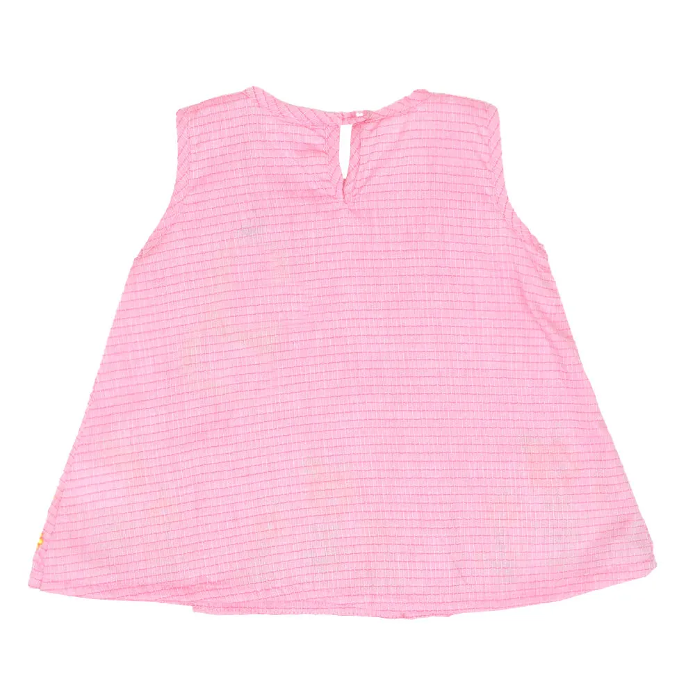 Infants Girls Embroidered Top Fairytale - Pink | Bachaa Party Baby Clothes Girls Tops & T-Shirts