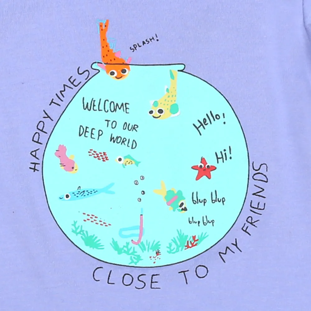 Infants Girls T-Shirt Happy Times - B. Lavender | Bachaa Party Baby Clothes Girls Tops & T-Shirts
