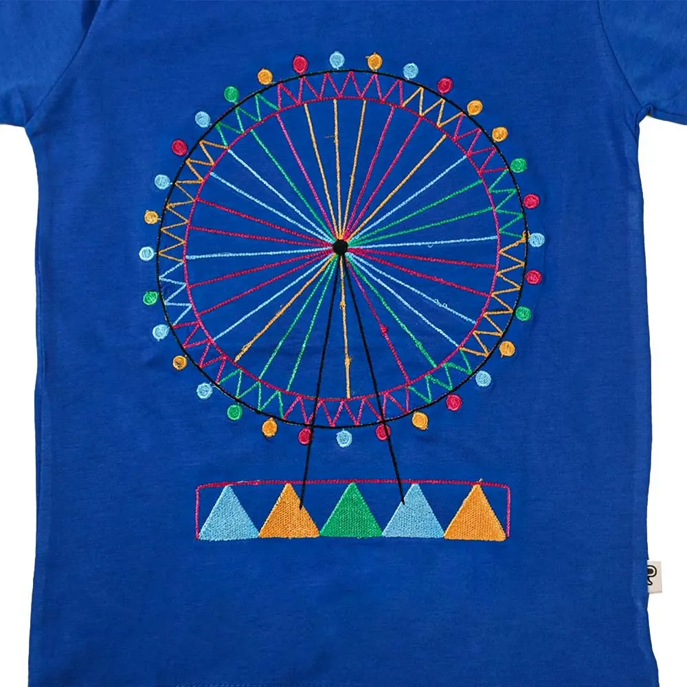 Infants London Eye T-Shirt For Girls - Blue | Bachaa Party Baby Clothes Girls Tops & T-Shirts