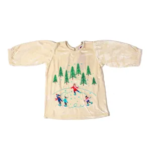 Infants Tree Velvet Top For Girls - Off White | Bachaa Party Baby Clothes Girls Tops & T-Shirts