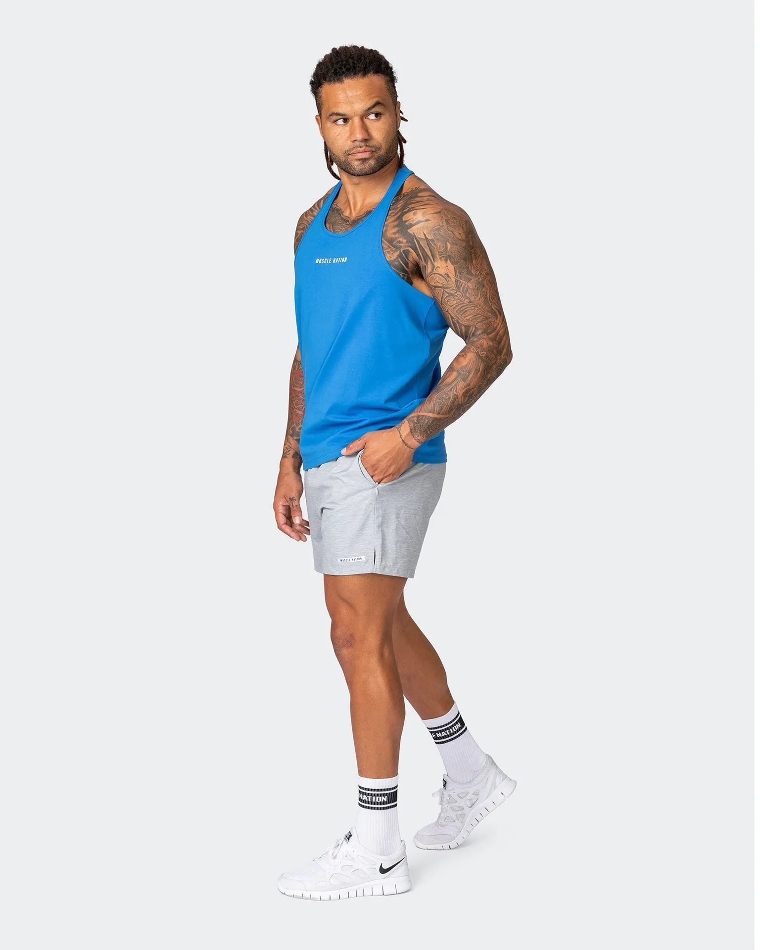 Infinite Y Back Singlet - Bright Cobalt