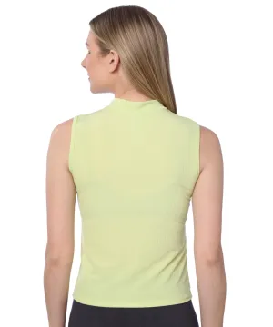 Isadora Paccini Women's Green Long Sleeveless Mock Turtle Neck
