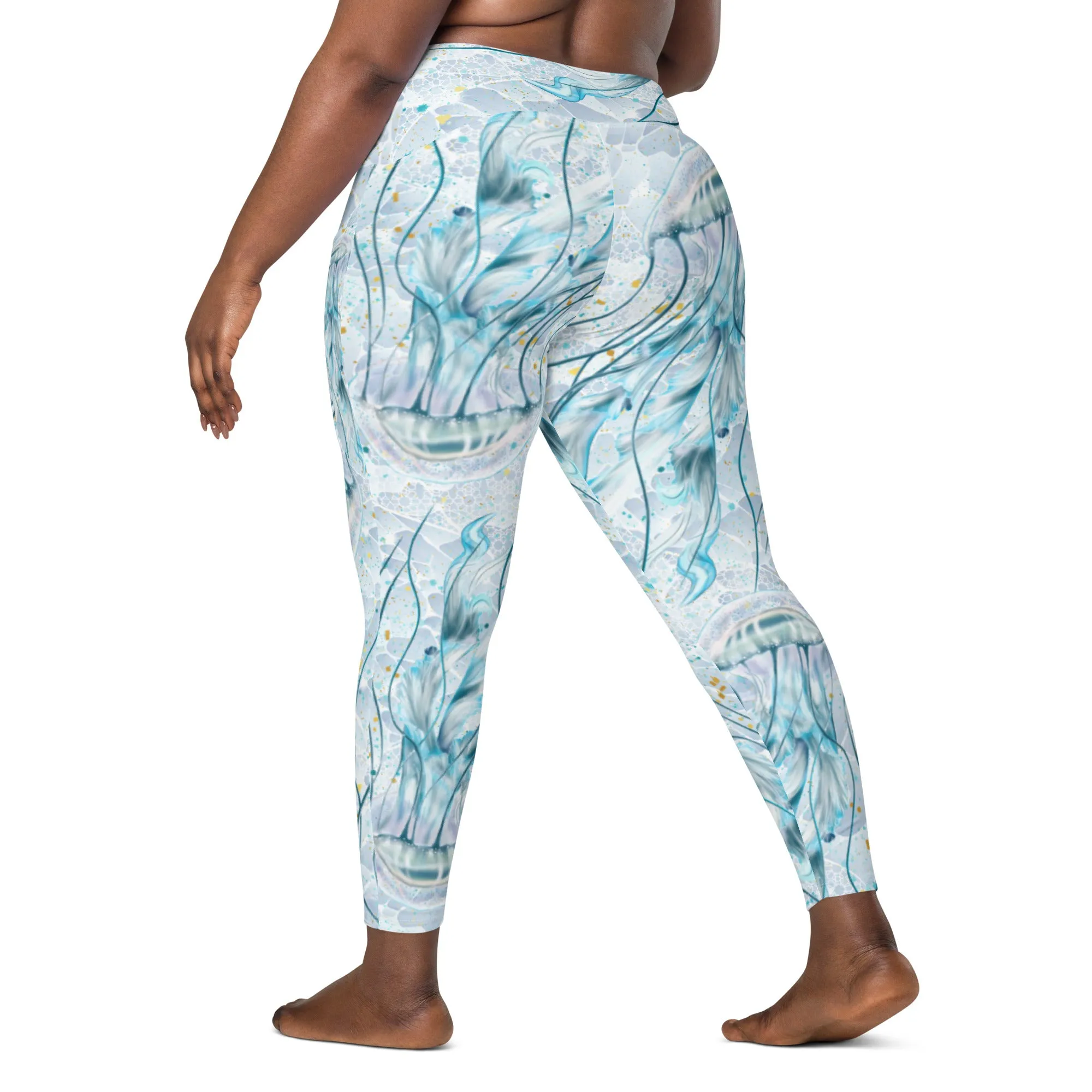 Jellyfish Mist: Women's Swim & Sports Leggings