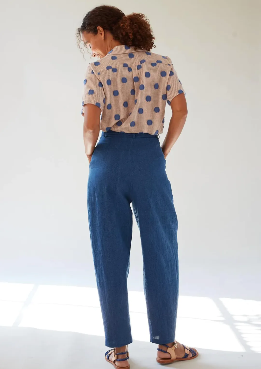Johanson Shirt, Stripe with Clip Dot- Coast