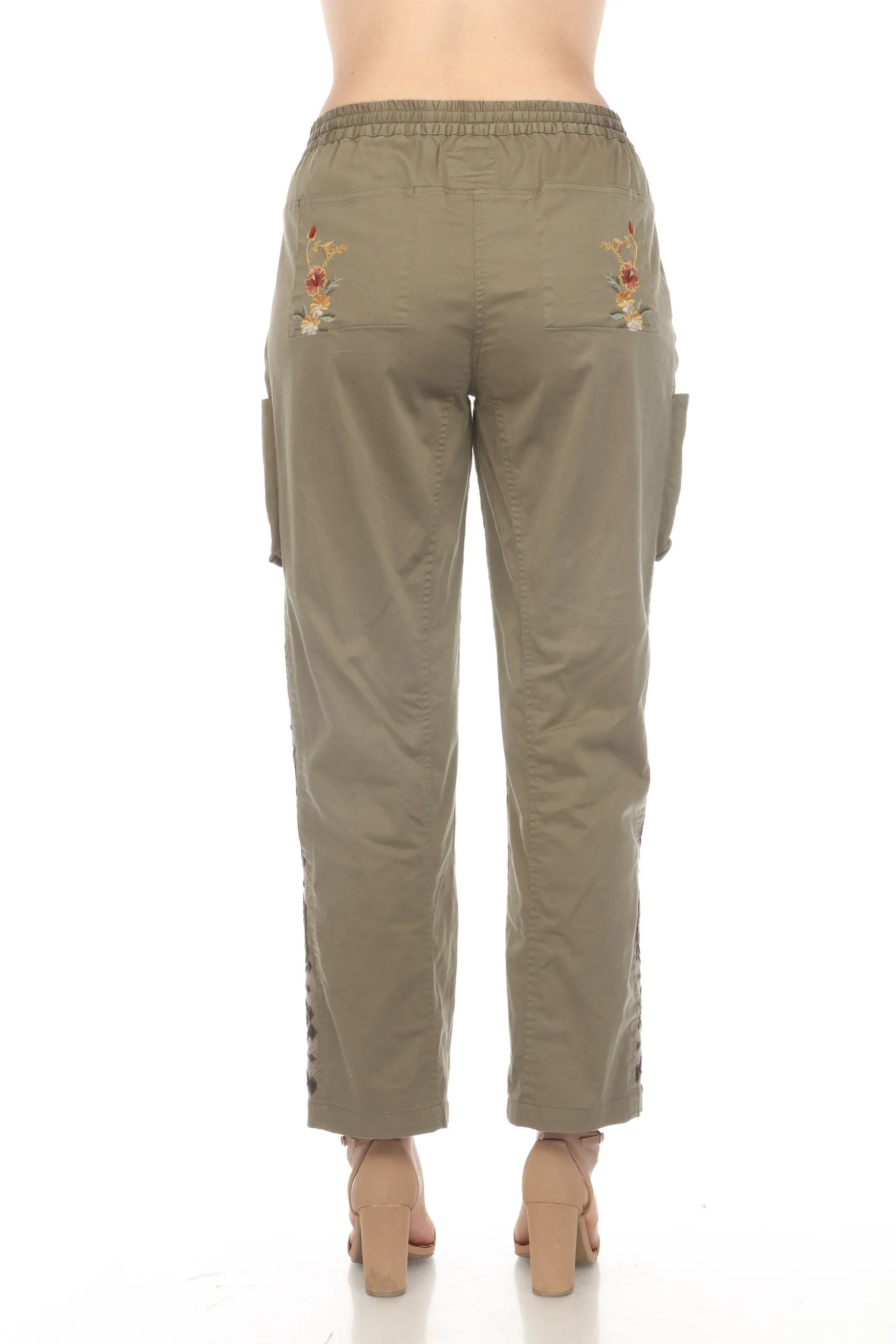 Johnny Was Biya Whitney Embroidered Pants Boho Chic B66423