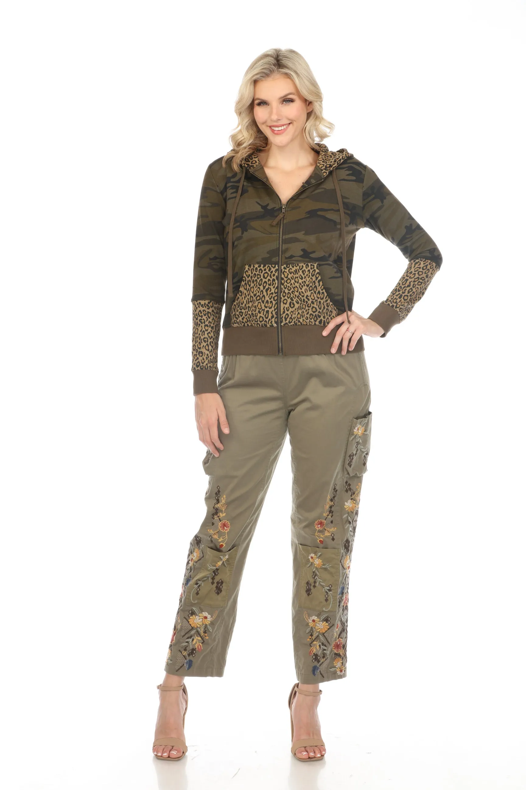 Johnny Was Biya Whitney Embroidered Pants Boho Chic B66423