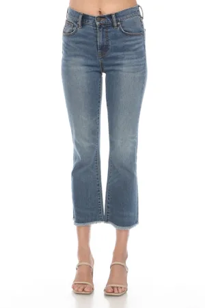 Johnny Was JWLA Denim Blue Cropped Baby Boot Jeans Boho Chic JWD1024