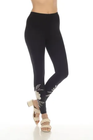 Johnny Was JWLA Frankie Embroidered Pull On Leggings Boho Chic J66423
