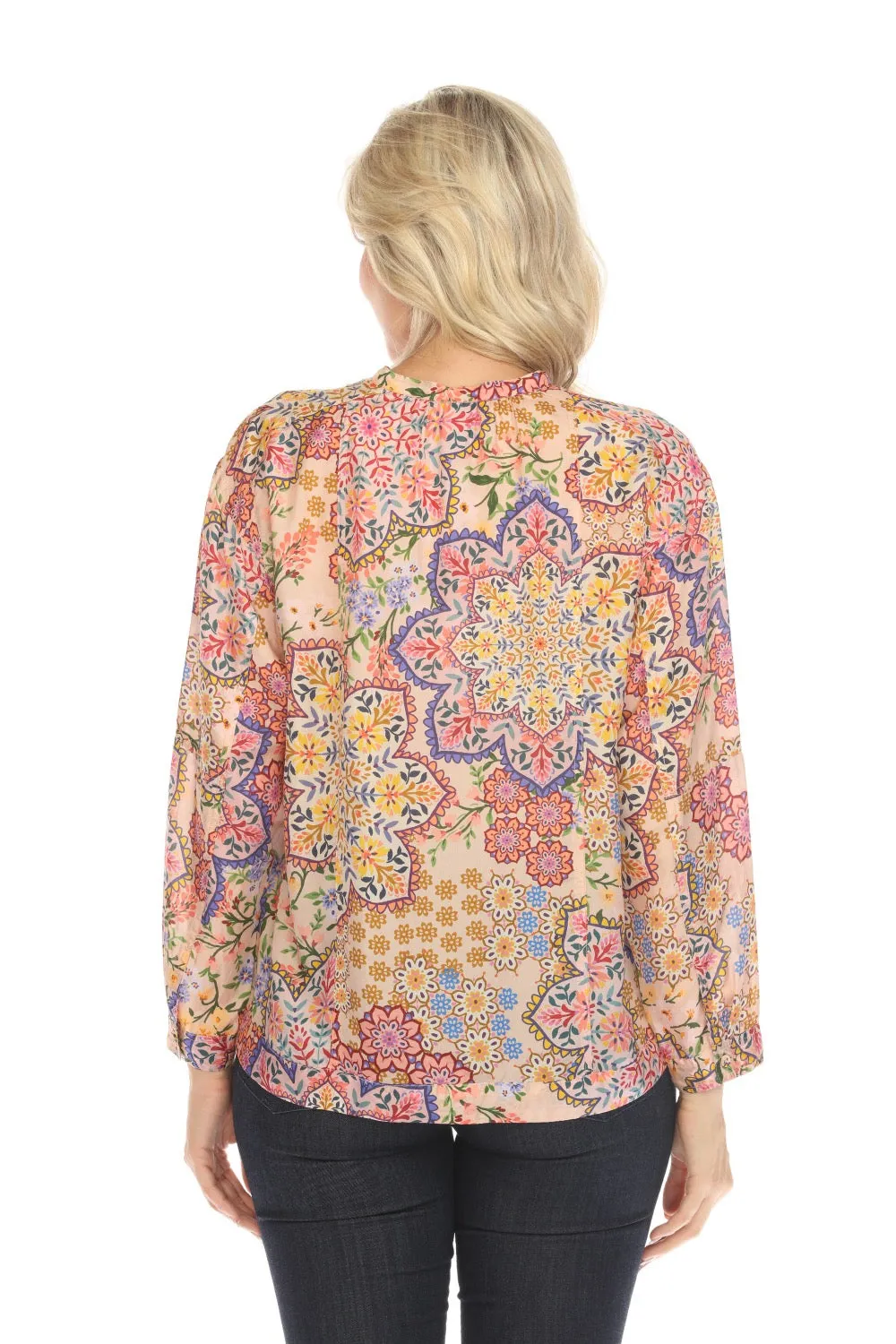 Johnny Was Spring Kalani Silk Blouse C11324A1 Boho Chic
