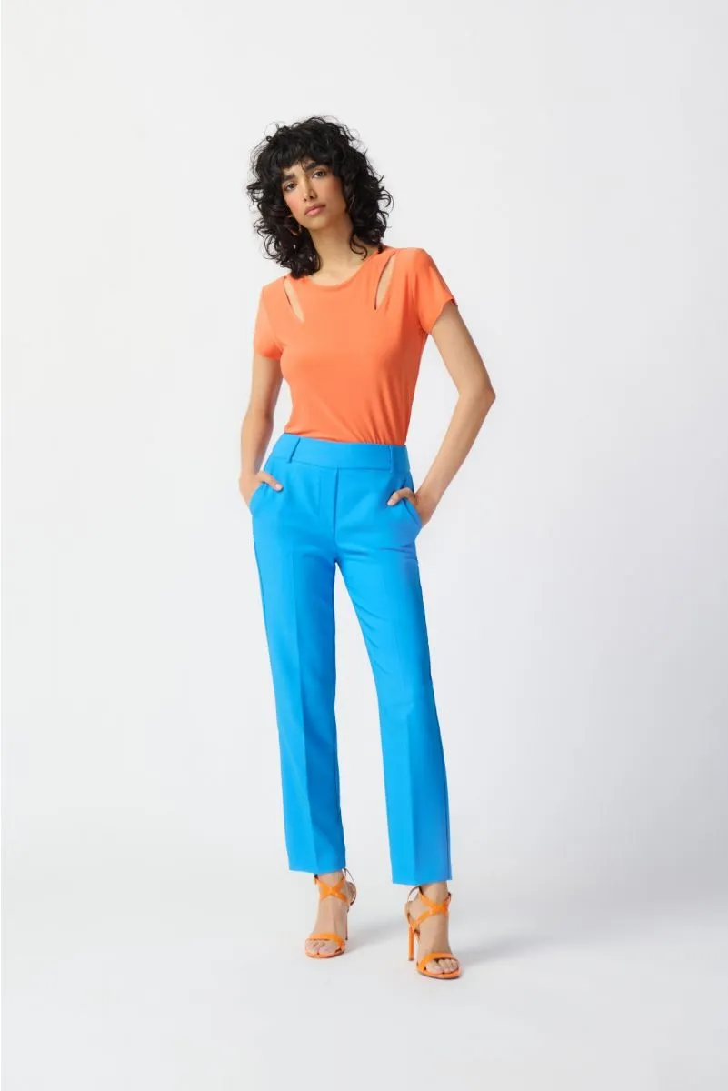 Joseph Ribkoff Cutout Detail Short Sleeve T-Shirt Top 241245