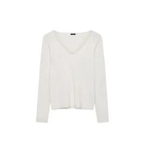 JOSEPH SILK STRETCH V-NECK TOP