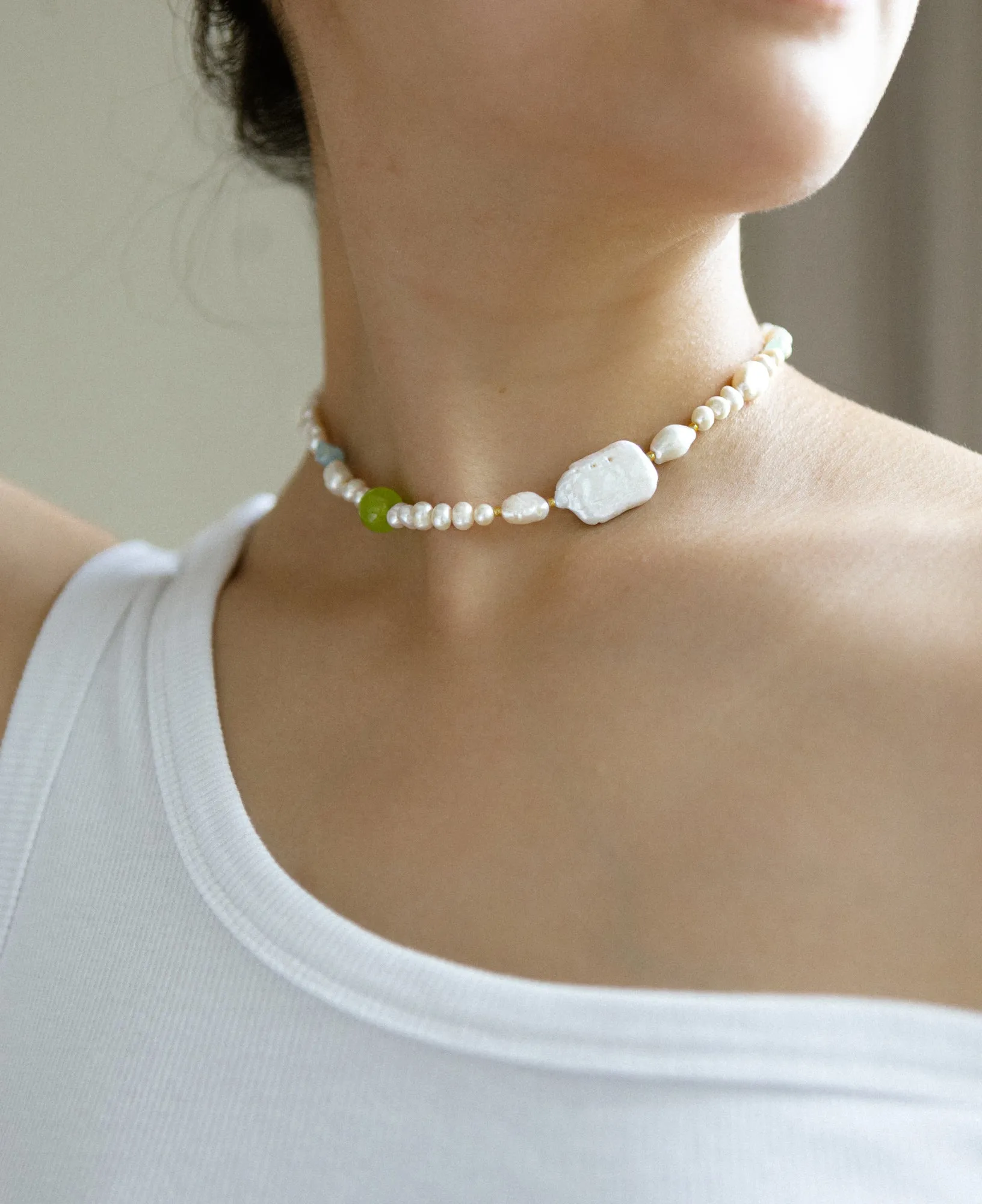 Josie Chunky Pearl Choker
