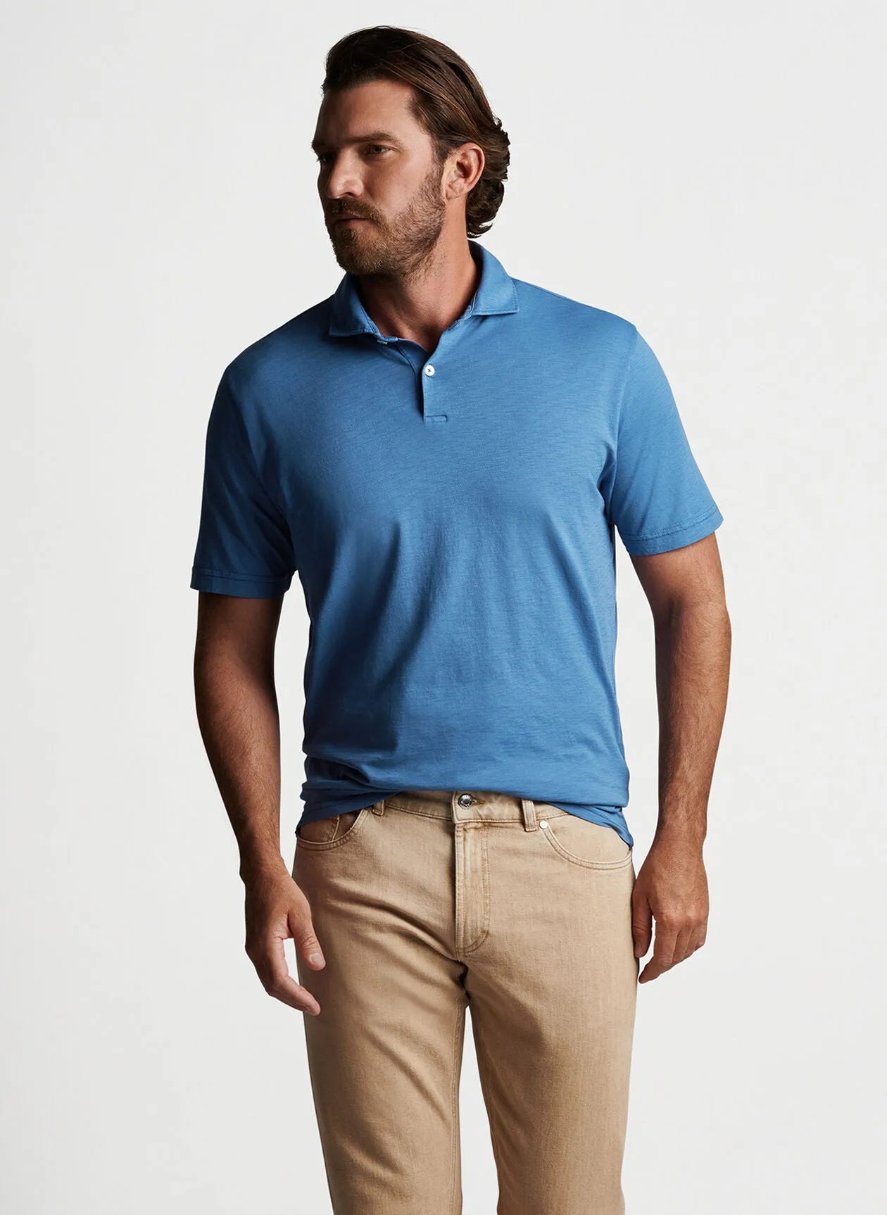 Journeyman Short-Sleeve Polo in Star Dust