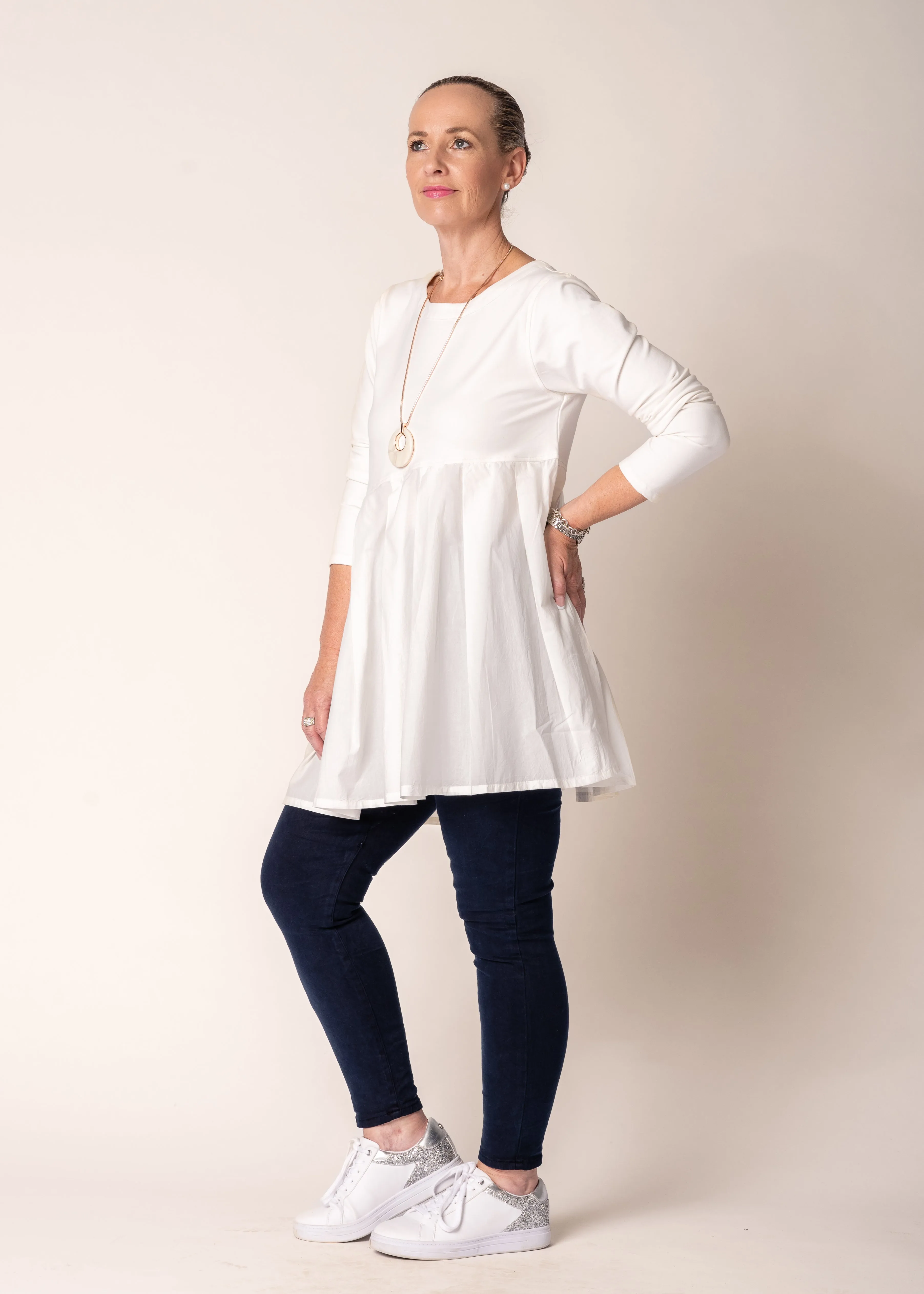 Jovie Cotton Top in Cream