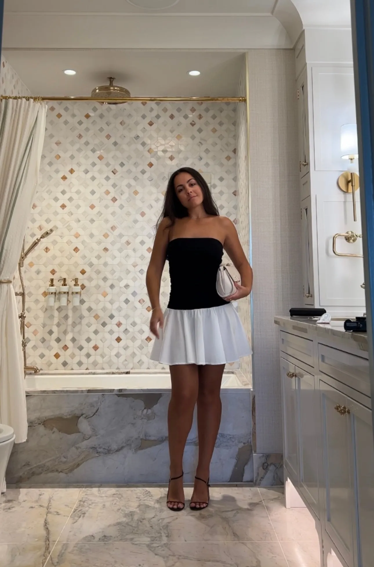 Julie Strapless Dress Bicolor