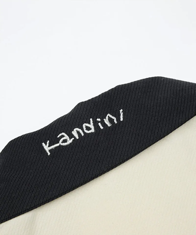 KANDINI Classic Contrast Collar Button-Up Vest - Cream