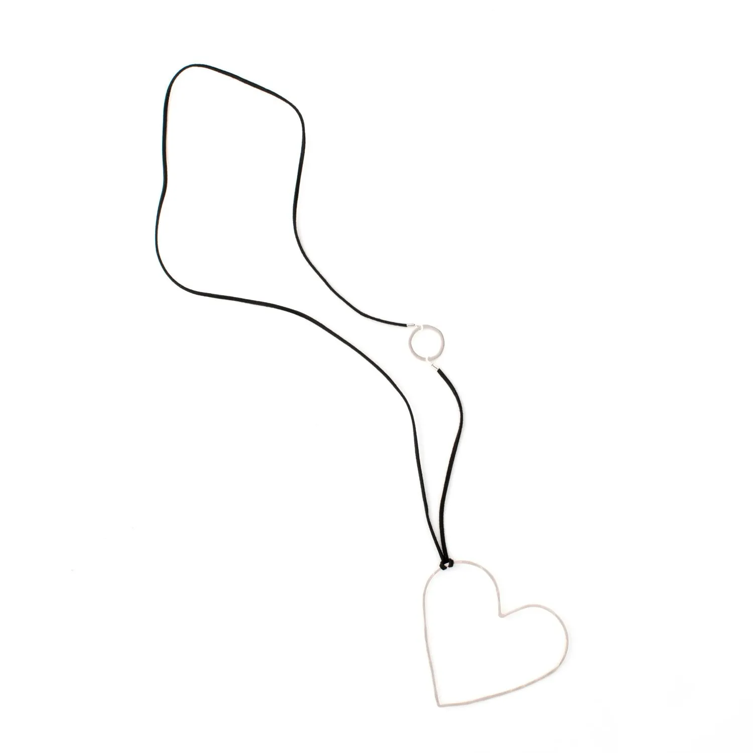 Karen - Open heart 24K gold pendant necklace