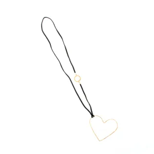 Karen - Open heart 24K gold pendant necklace
