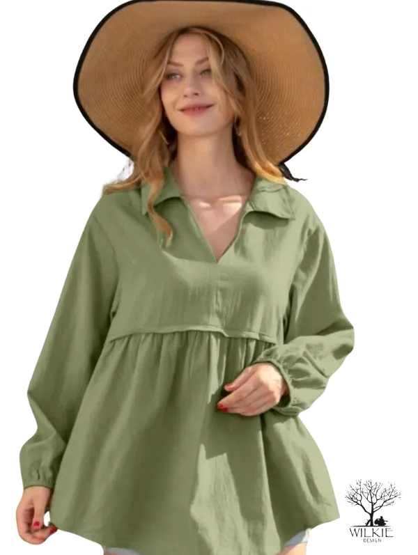 Kelsey Top Khaki
