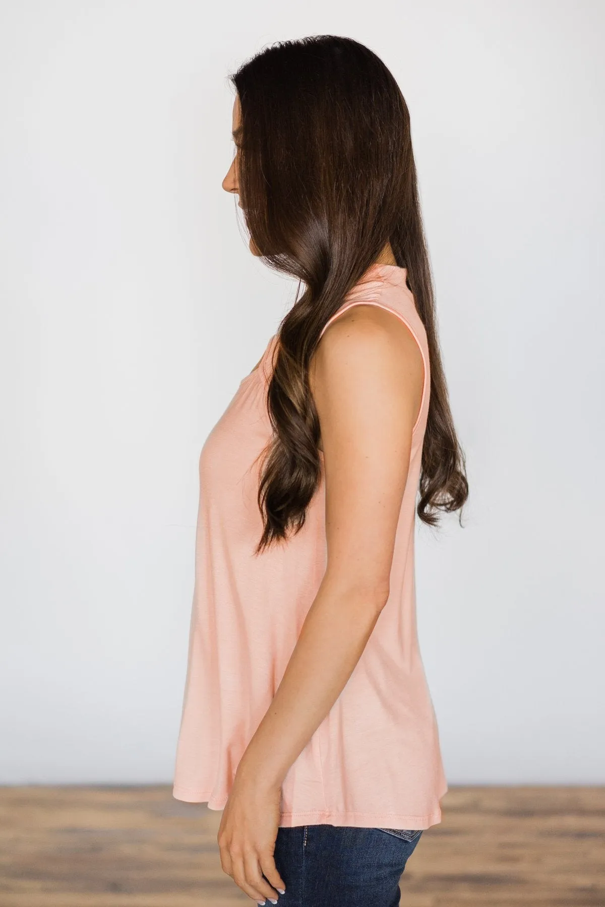 Key to My Heart Tank Top ~ Peach