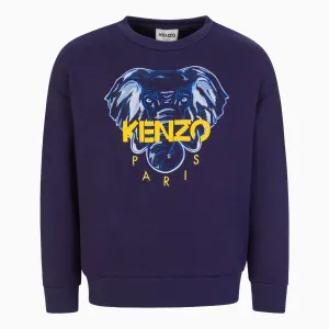 Kid's Elephant Logo Crew Neck Long Sleeve Sweatshirt