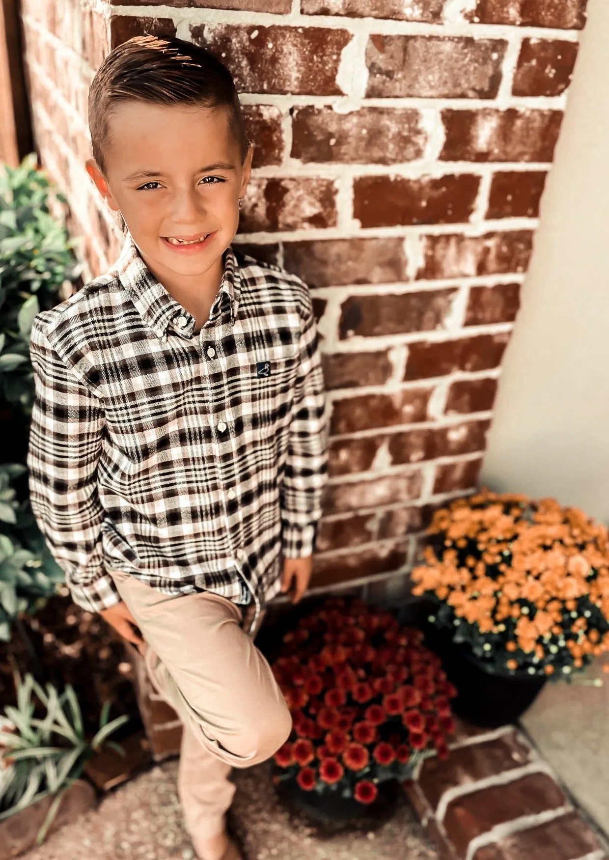 Kids Properly Tied Signature Flannel - Lodge
