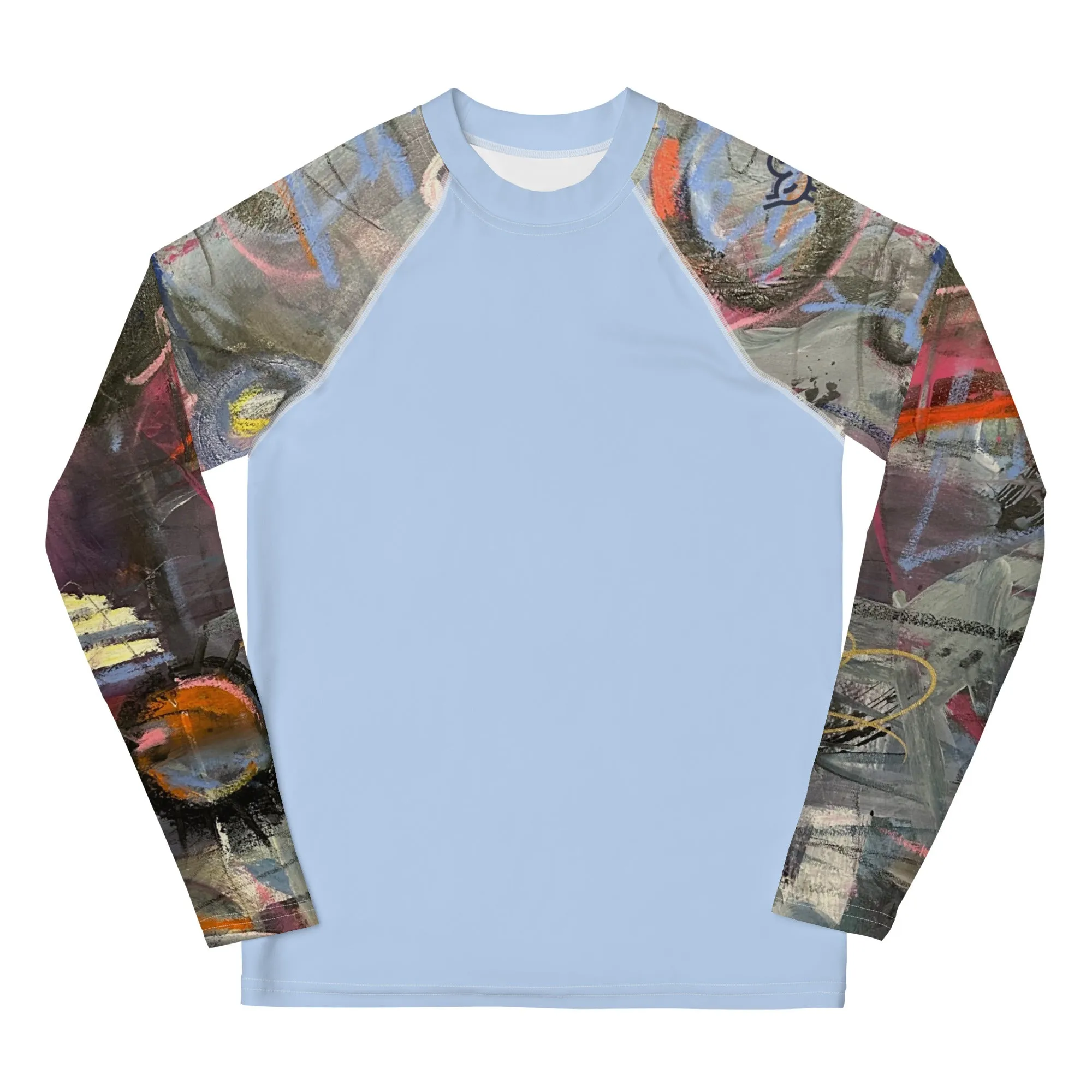 Kids Rash Guard Blue with "Crazy Town" Arms