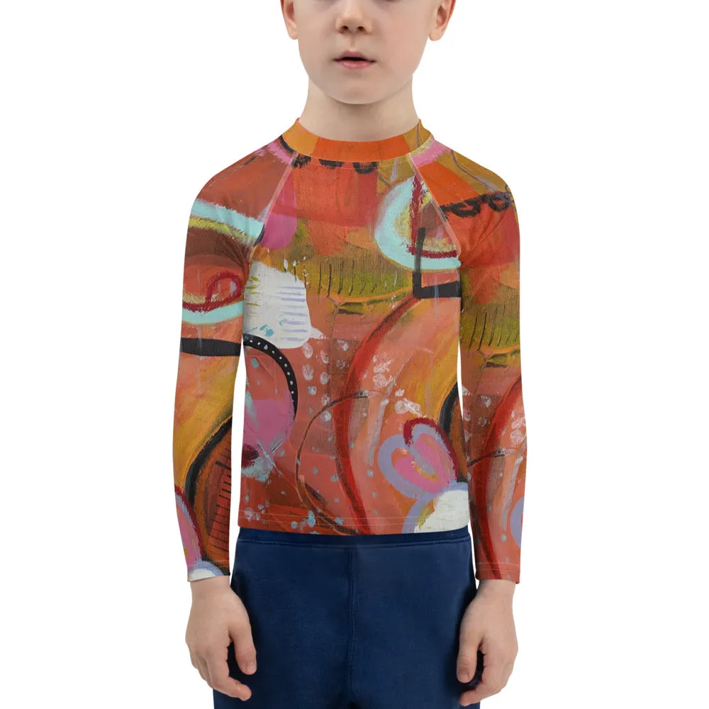 Kids Rash Guard "Circles in the Sand"