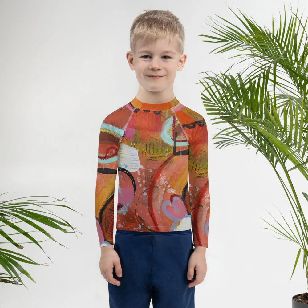 Kids Rash Guard "Circles in the Sand"