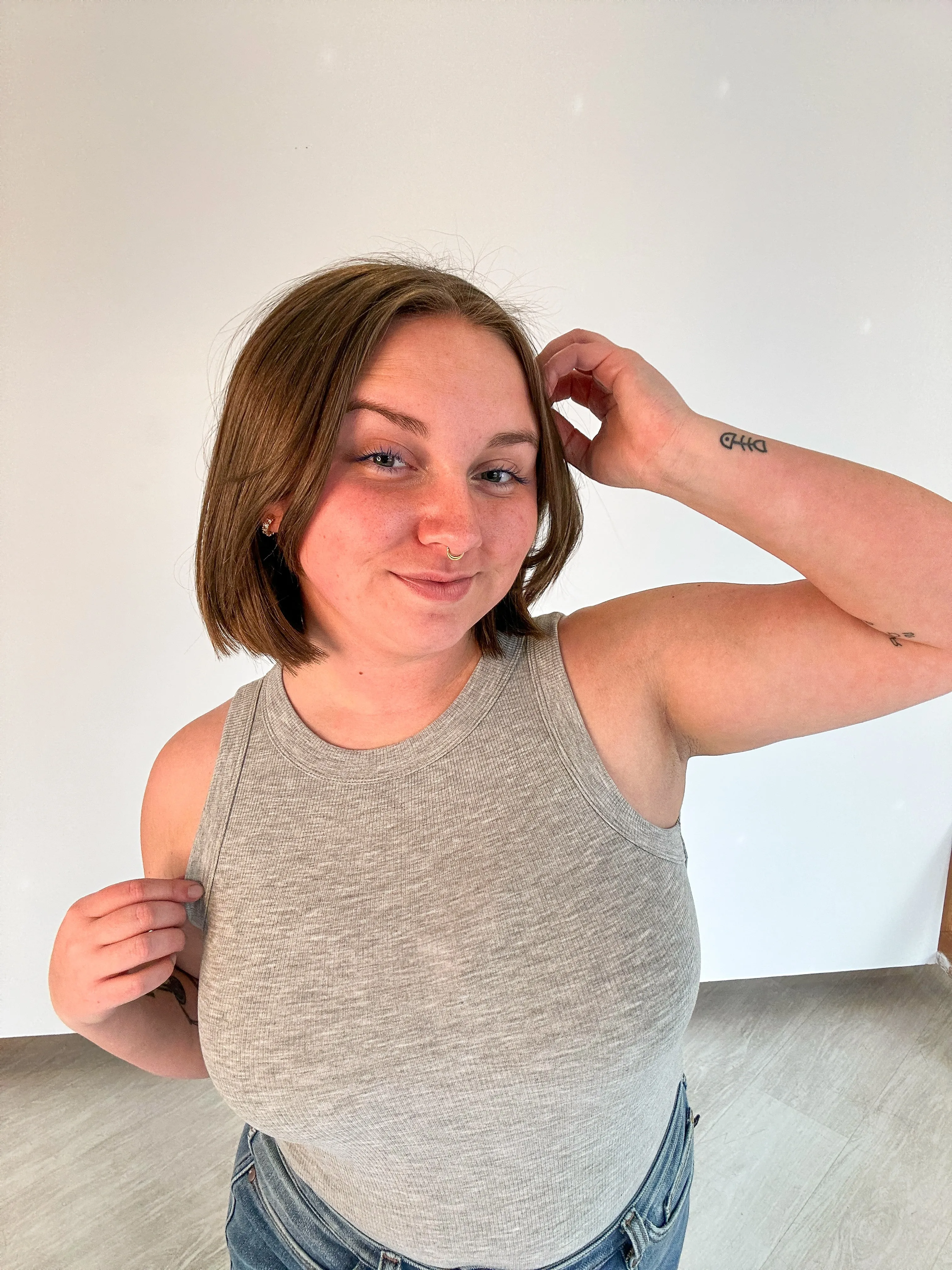Kinsey Ribbed Tank {Grey}