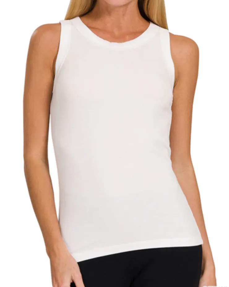 Kinsey Ribbed Tank {White}