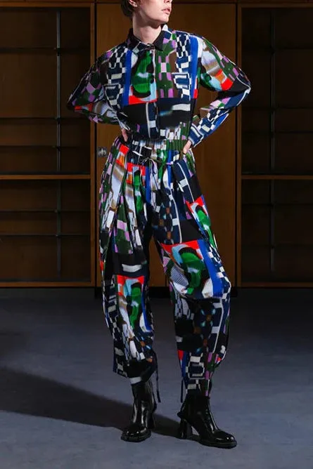 Knight Plisse Shirt, Kaleidoscope Tetris