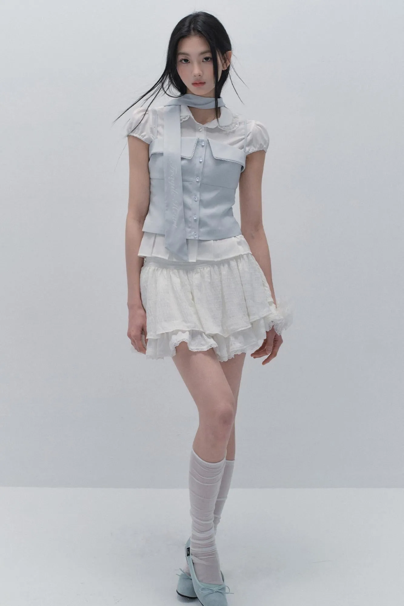 Korean Chic Layered Camisole Top Set-Up