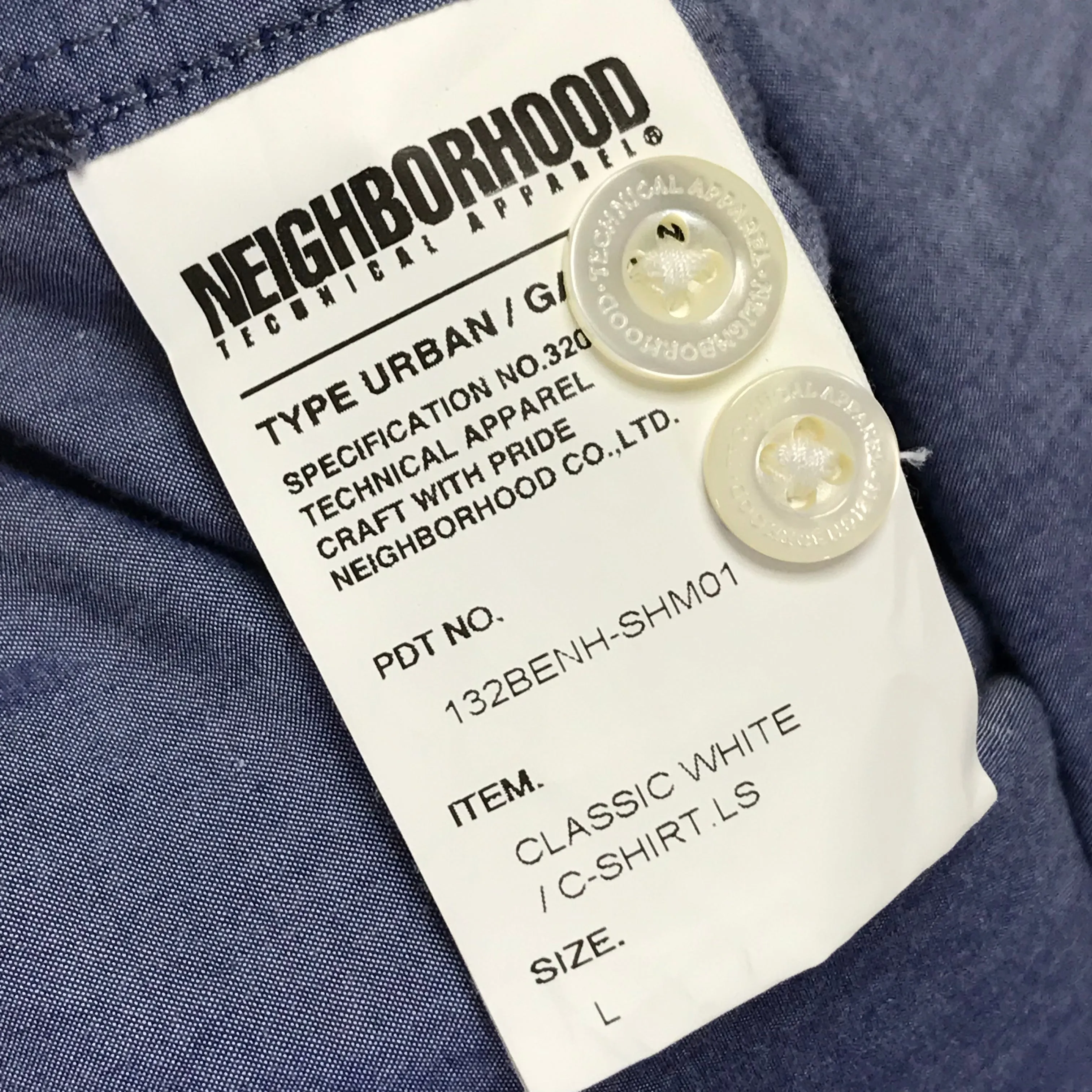 [L] Neighborhood 13AW Classic C-Shirt Blue