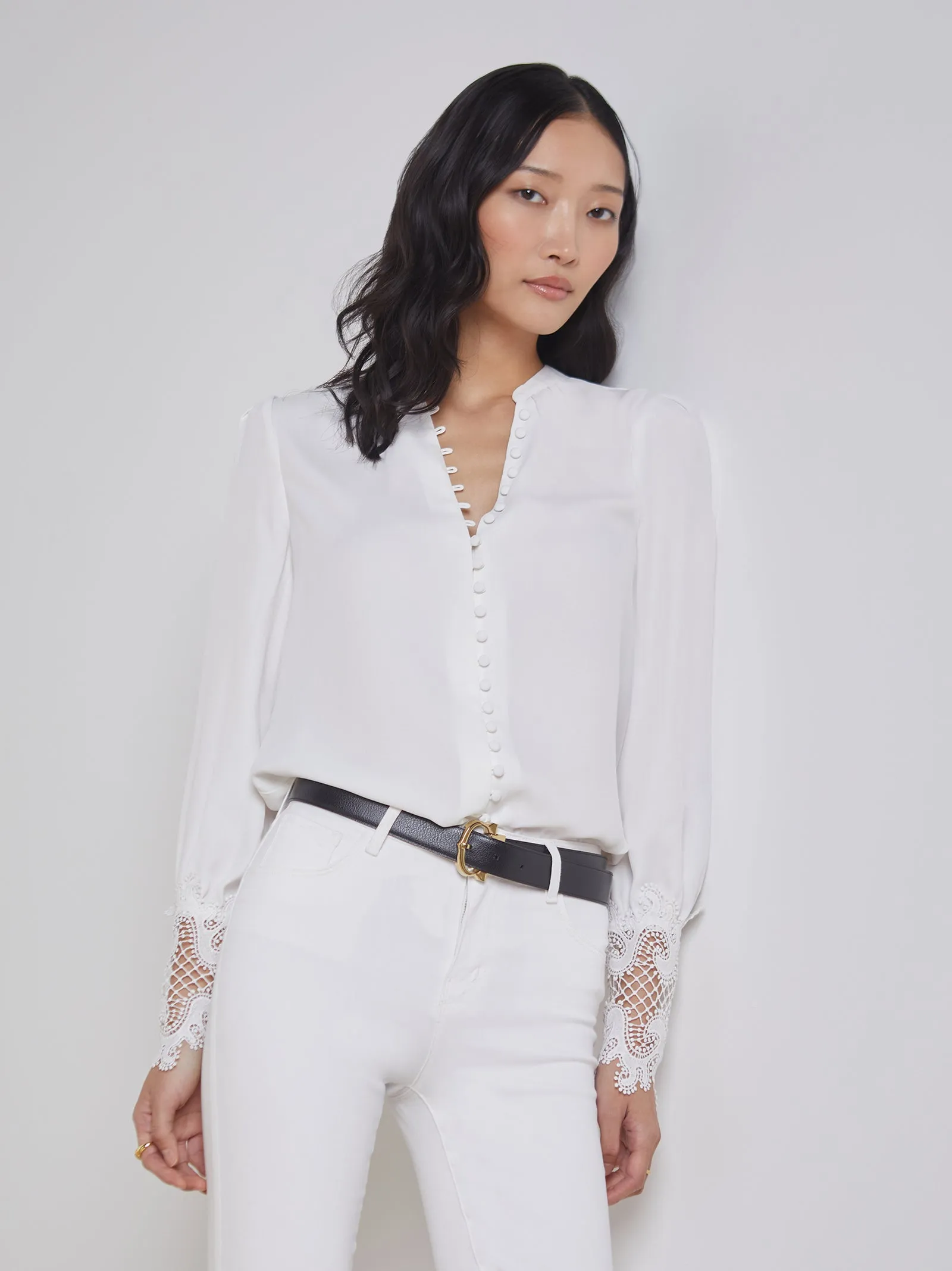 Lagence Ava Lace Cuff Blouse