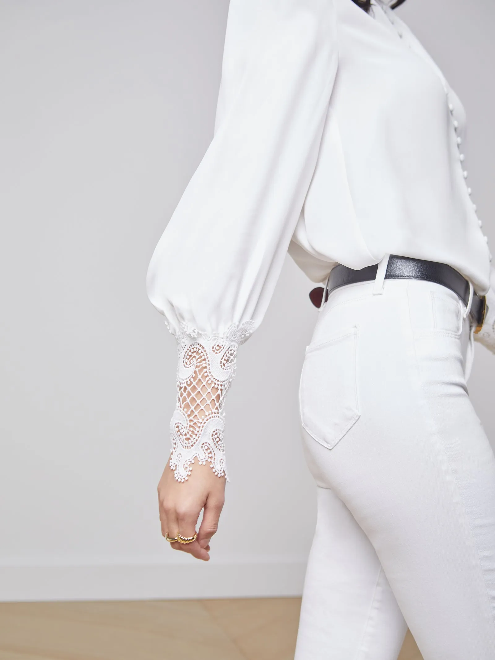 Lagence Ava Lace Cuff Blouse