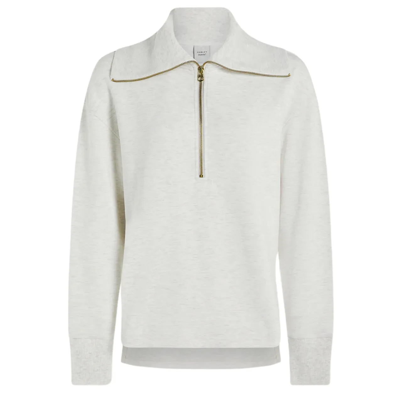 Larson Half Zip Sweat Ivory Marl