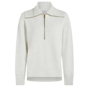 Larson Half Zip Sweat Ivory Marl