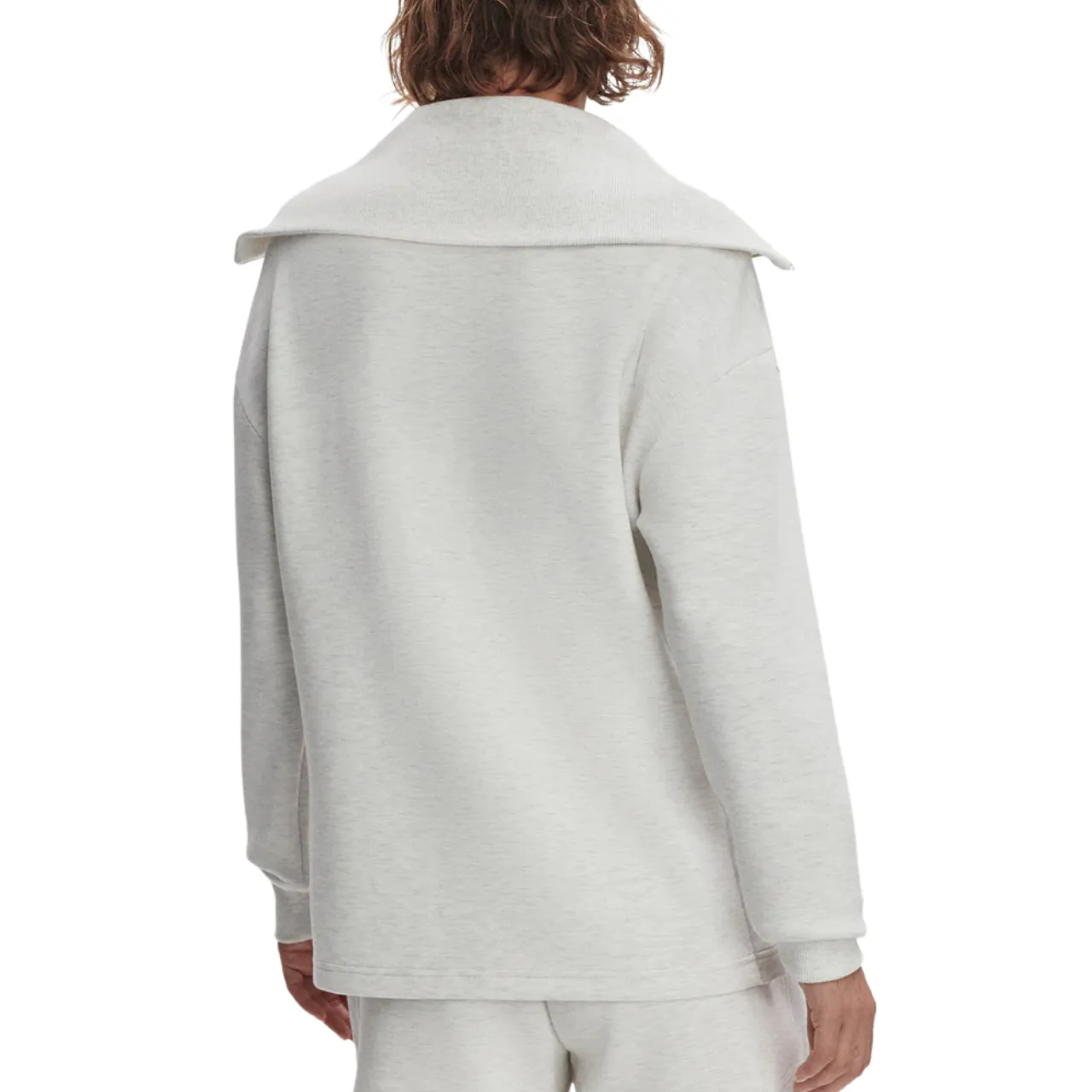 Larson Half Zip Sweat Ivory Marl