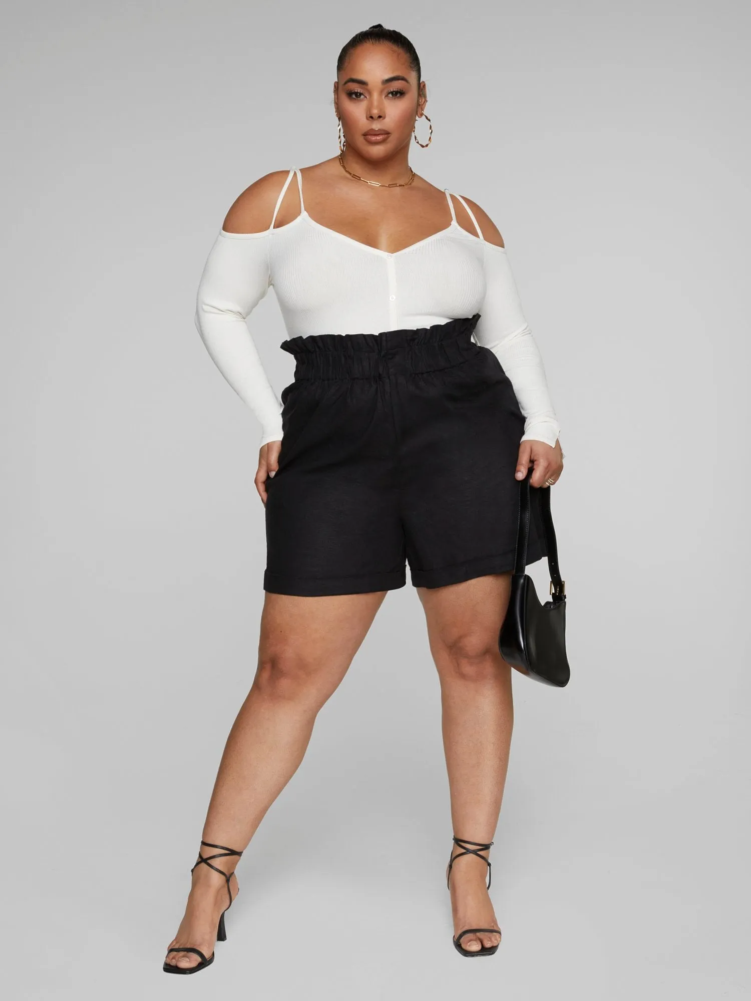 Lauren Paperbag Waist Linen Shorts