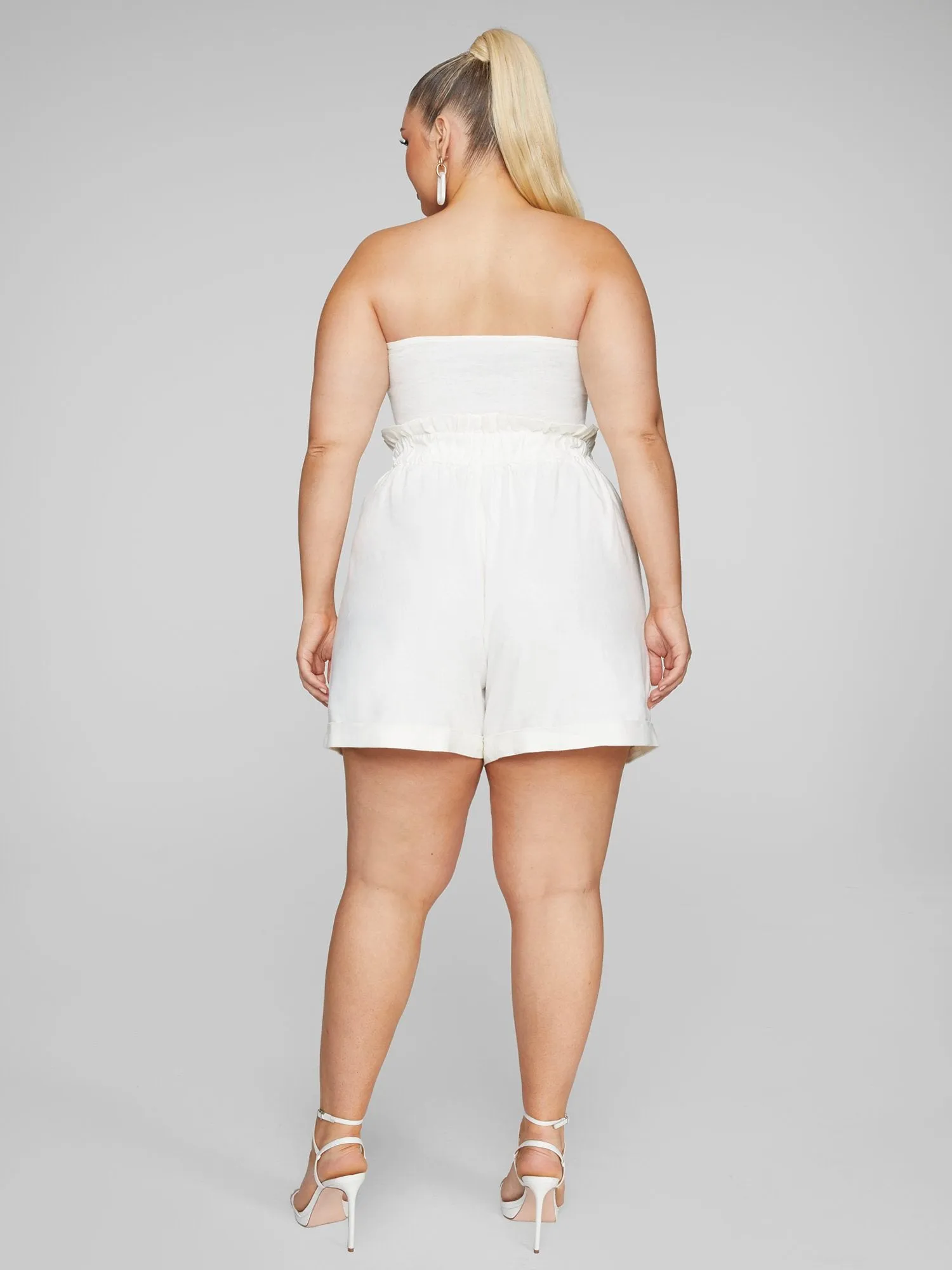 Lauren Paperbag Waist Linen Shorts