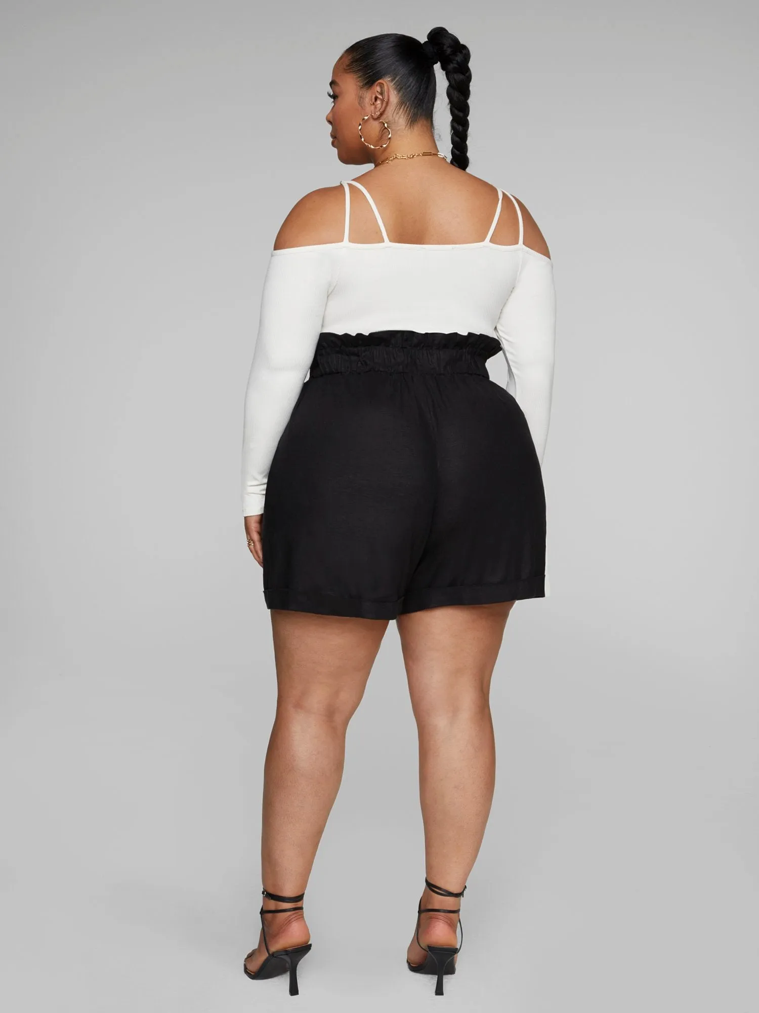 Lauren Paperbag Waist Linen Shorts