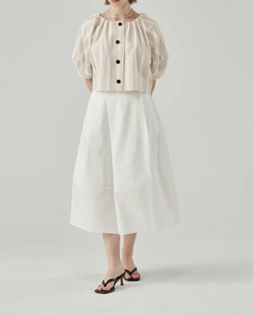 LEIF TOP BEIGE STRIPE