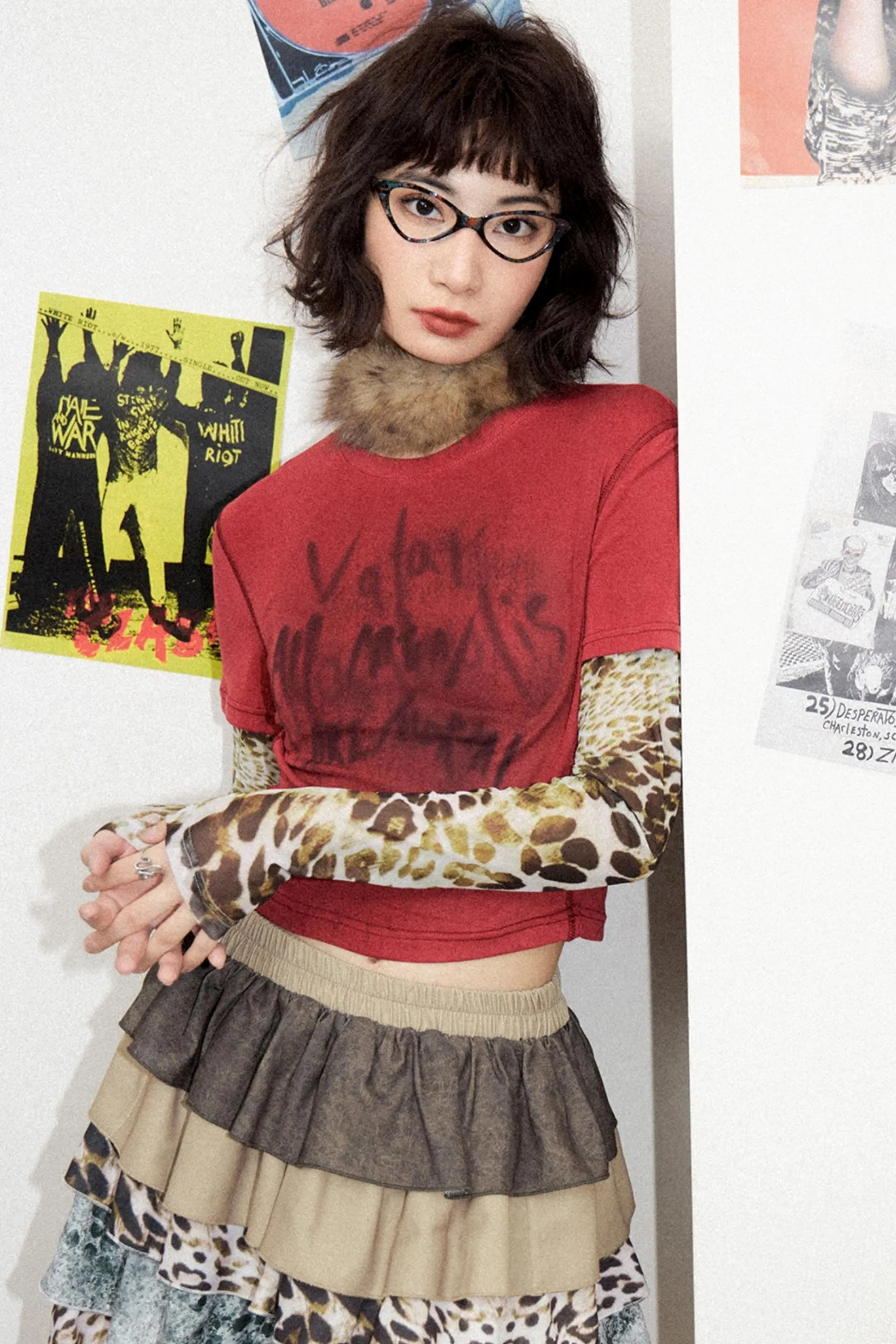 Leopard Layered Long Sleeve Tee
